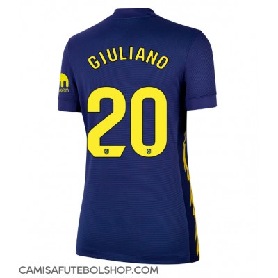 Camisa de time de futebol Atletico Madrid Giuliano Simeone #20 Replicas 2º Equipamento Feminina 2025-26 Manga Curta Camisa de time de futebol Atletico Madrid Giuliano Simeone #20 Replicas 2º Equipamento Feminina 2025-26 Manga Curta